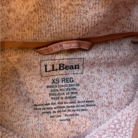 L.L.Bean Pink Snap Pullover Fleece XS Women’s Cozy Outdoor - Picture 3 of 4